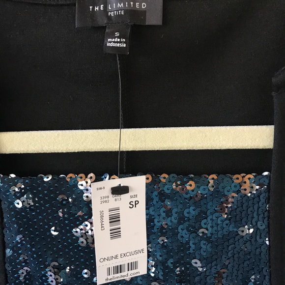 The Limited sparkly knit top with peplum NWT - Picture 5 of 5